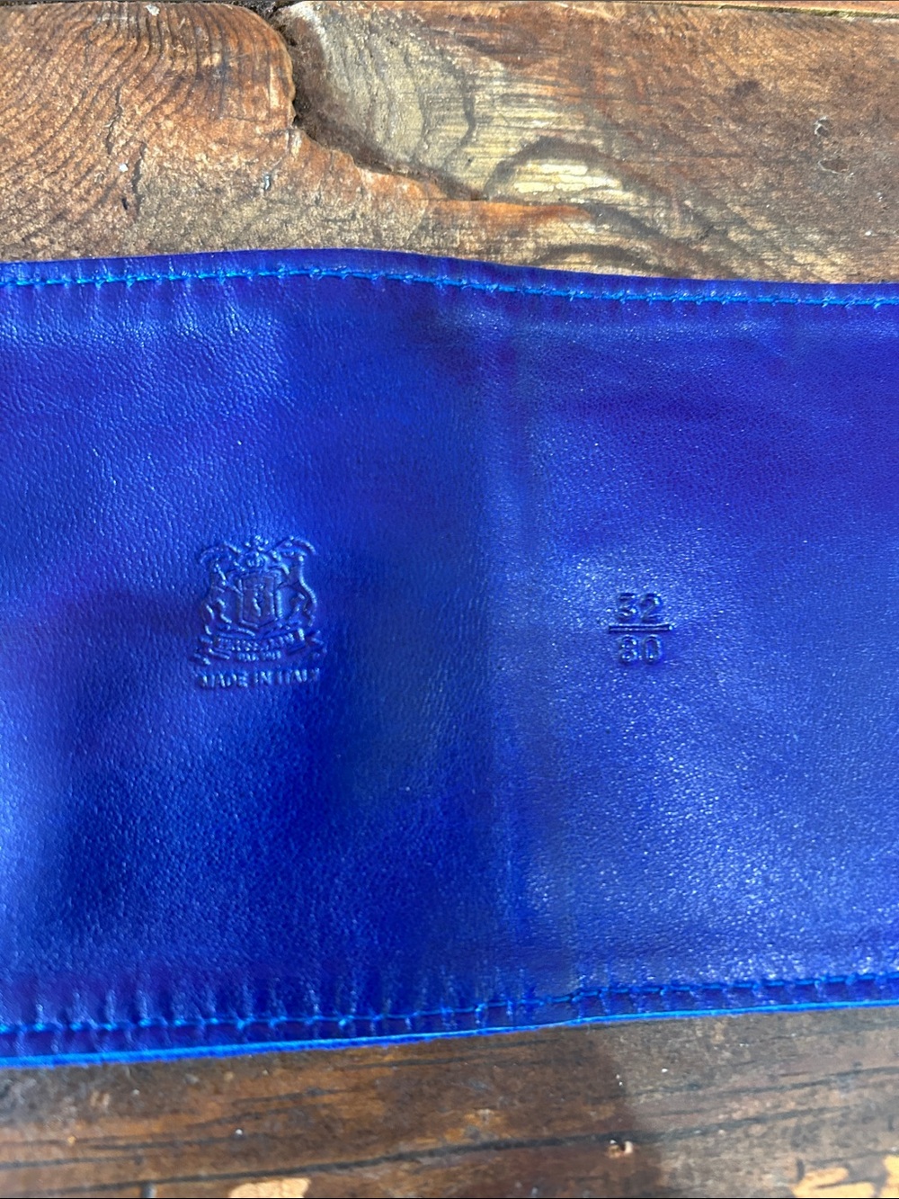 80’s Trussardi suede, leather, wide cobalt belt small - Picture 6 of 8